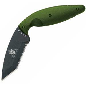 Ka-Bar 1485FG Large TDI Tanto Green Knife