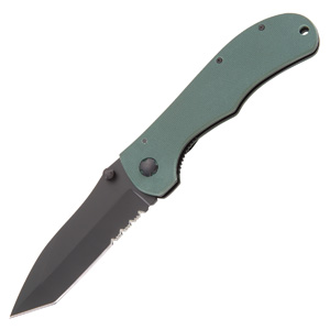 Ka-Bar Folder- Grn G10-black S Tanto knives 6001