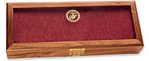Ka-Bar USMC Walnut Display Case 1438