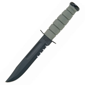 Ka-Bar Fighting Knife-serr-hard Shth knives 5012