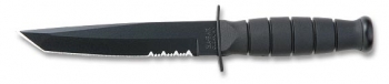 Ka-Bar 5055 Short Tanto Serrated Knife