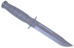 Ka-Bar 1256 Short Black Plain Edge Knife