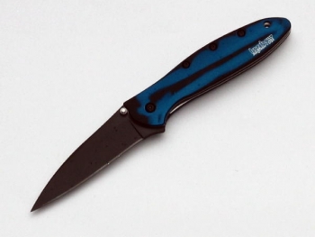 Kershaw Leek Black & Blue- Black Blade knives 1660BBCKT
