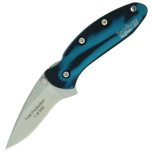Kershaw Aluminum Chive - Smoke Black and Blue knives 1600BB