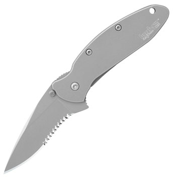 Kershaw 1620FLST - Stainless Steel Scallion with partially serrated edge