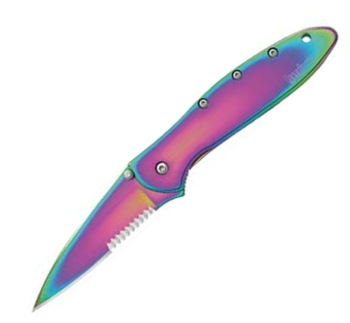 Kershaw Rainbow Leek Serrated Knife 1660VIBST