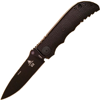 Lone Wolf Harsey D2 Auto Plain Blk Blade Knives LD24050-PLN