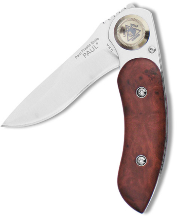 Lone Wolf Paul Presto Folder-burl Wood Knives LM21800