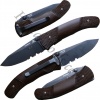 Lone Wolf Blackfoot Knife LC23810-SER Ebano Wood Handle
