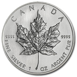 2008 1 oz Silver Canadian Maple Leaf Coin