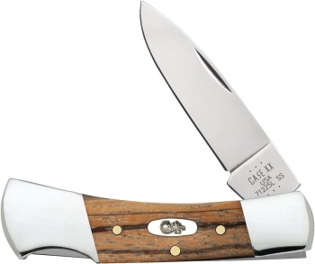Case Natural Zebra Wood Lockback Knives 25147