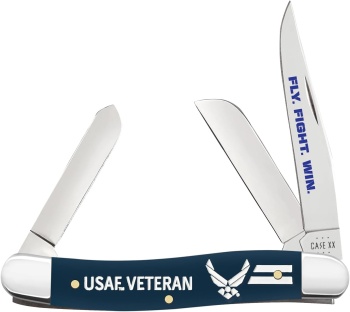 Case Usaf Navy Bl Syn Med Stockman Knives 32408