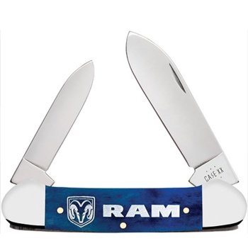 Case Ram Sm Navy Blue Bone Canoe Knives 37481