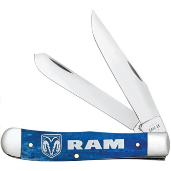 Case Ram Sm Navy Blue Bone Trapper Knives 37482