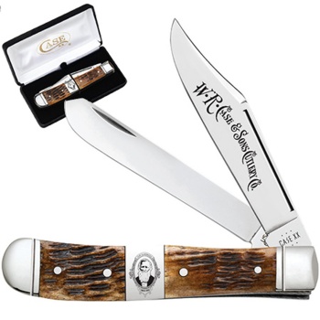 Case Antique Bn Trappr Job Gift Set Knives 52015