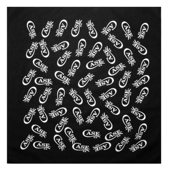 Case Bandana-black W-white Logos Knives 52557