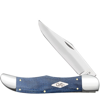 Case Blue Denim Canvas Fldg Hunter Knives 60515