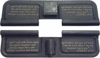 Double Sided Ezekiel 25:17 Brother's Keeper AR-15 Laser Engraved Ejection Port Dust Cover