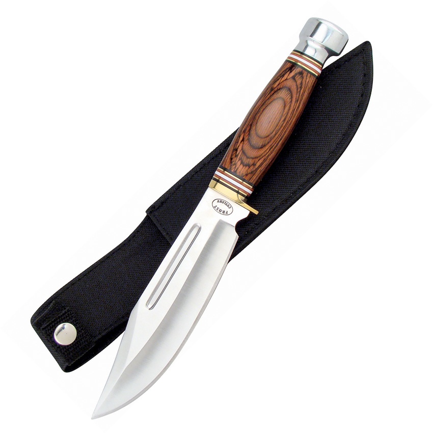 Frost Cutlery Iron Horse Pakkawood Bowie knives BRKF16718BW