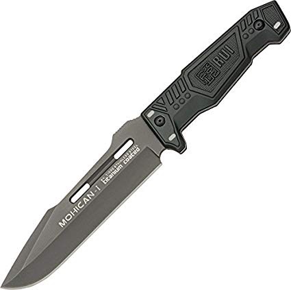 Coltello botero K25 Black Coated lama 12,4 cm per caccia, pesca, campeggio, outdoor, sopravvivenza e Bushcraft K25 32193 + portabottiglie in omaggio