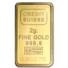 Credit Suisse 2 Gram Gold Bar .9999 Fine