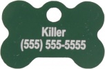 Red Dog Bone Pet I.D. Collar Tag