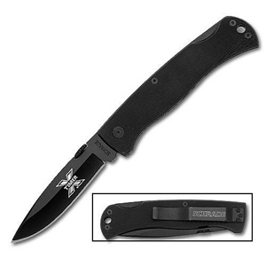 Imperial Schrade Lockback Al Hdl Pkt Cp Black knives 6OTXB