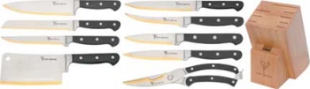 Imperial Schrade 10 Pc Kitchen Blk Set- Tit Edg knives SCH10S
