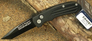 Smith and Wesson S& W Small Ext Op Black Tanto Knives 40BT-A