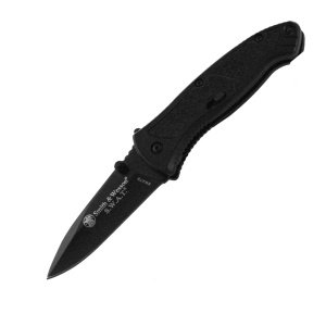 Smith and Wesson Magic Assist Blk Drop Point Knives ATB