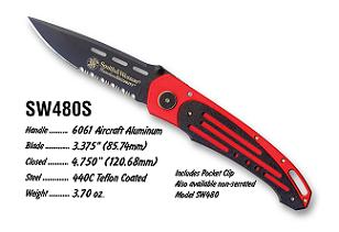 Smith and Wesson Homeland Security Red Knives 480