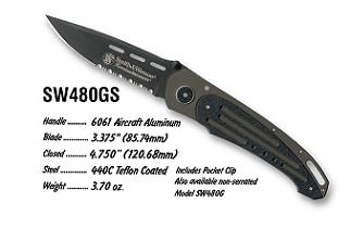 Smith and Wesson Gray Homeland Security Serr Knives 480GS