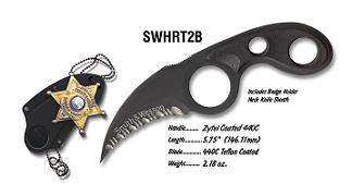 Smith and Wesson Badge Knife Black Knives HRT2B