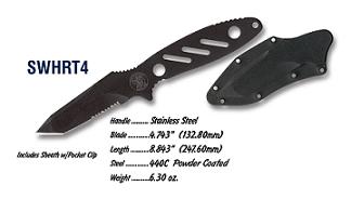 Smith and Wesson Boot Knife-tanto- Sheath Knives HRT4