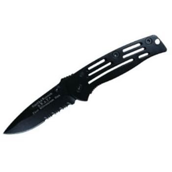 Smith and Wesson Baby Black Frame Serrated Knives 3300BS