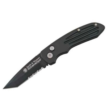 Smith and Wesson SW-50BTSAUTO Black Tanto Serrated