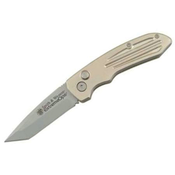 Smith and Wesson Silver Tanto Plain Auto Knives 50TAUTO