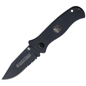 Smith and Wesson Extreme Ops Large Black Serrated SWCKG101BS
