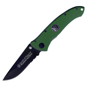Smith and Wesson Ext Ops Green-blk Ser Blade Knives CKG104GS