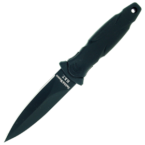 Smith and Wesson Black Boot Knife W-false Edge Knives HRT3BF