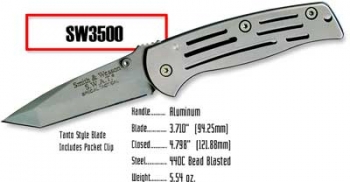 Smith & Wesson 3500 Knife Tanto Blade
