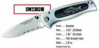 Smith and Wesson SWAT SCRIMSHAW TROUT BLACK - 23031B