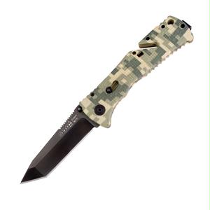 SOG TRIDENT DIGI CAMO TANTO BLK BL TF-11 KNIFE