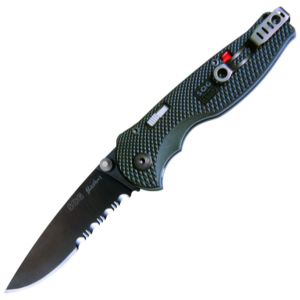 SOG Flash II Knife with Black Partially Serrated Blade TFSA-98