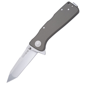 SOG Twitch XL Knife with Graphite Handle and Tanto Blade TWI-201
