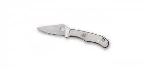 Spyderco Bug--Stainless Steel Handle-Plain Edge SPC133P