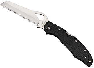 Spyderco Cara Cara 2 Rescue--Black FRN Handle-Spyderedge SPBY17SBK2
