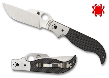 Spyderco Navaja Carbon Fib Plain Edge knives C147CFP