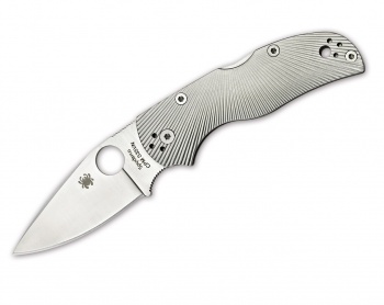 Spyderco Native5 Fluted Tit Plain Edge knives C41TIFP5