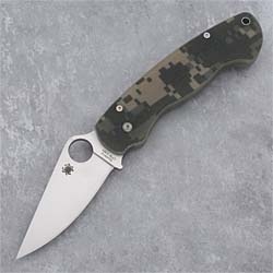 Spyderco Para Military Plain Camo G-10 knives C81GPCMO